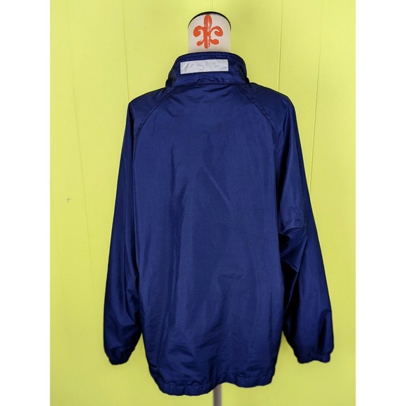 VTG Pro Spirit Men L Retro Golf Jacket Windbreaker Zip Up Mesh Lined Blue Black - Picture 7 of 11